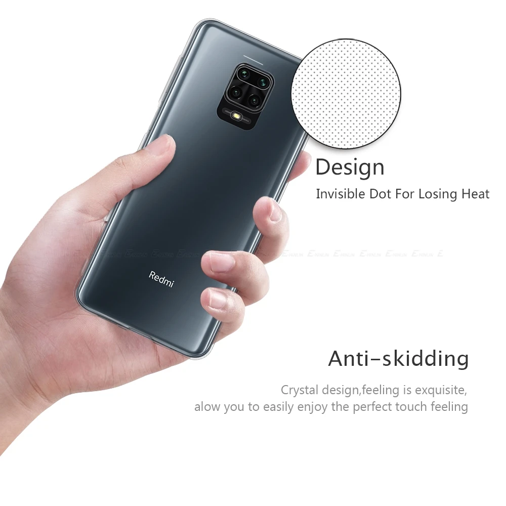 Ультратонкий прозрачный силиконовый чехол для Xiaomi Redmi Note 10 10S 8 8T 9 Power 9T 9S 5 6 7 7S Pro Max