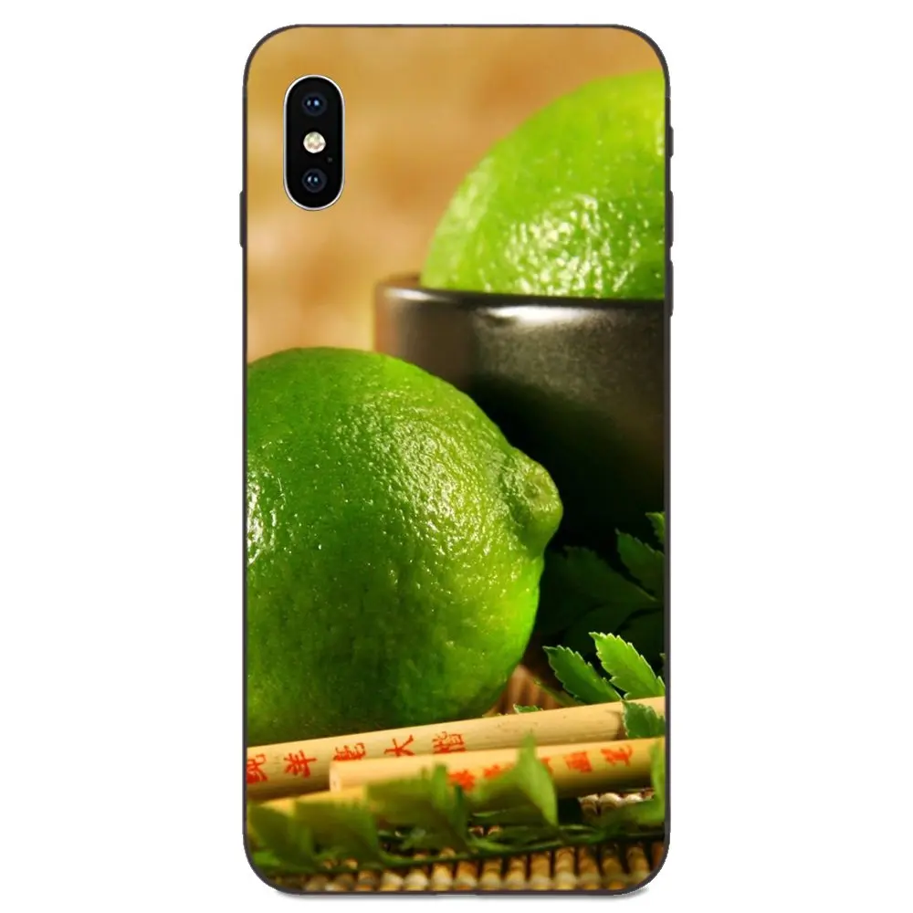 Модный чехол для телефона из ТПУ Apple iPhone 4 5 6 6S 7 8 11 Plus X XS Max XR Pro фрукты зеленый лимон