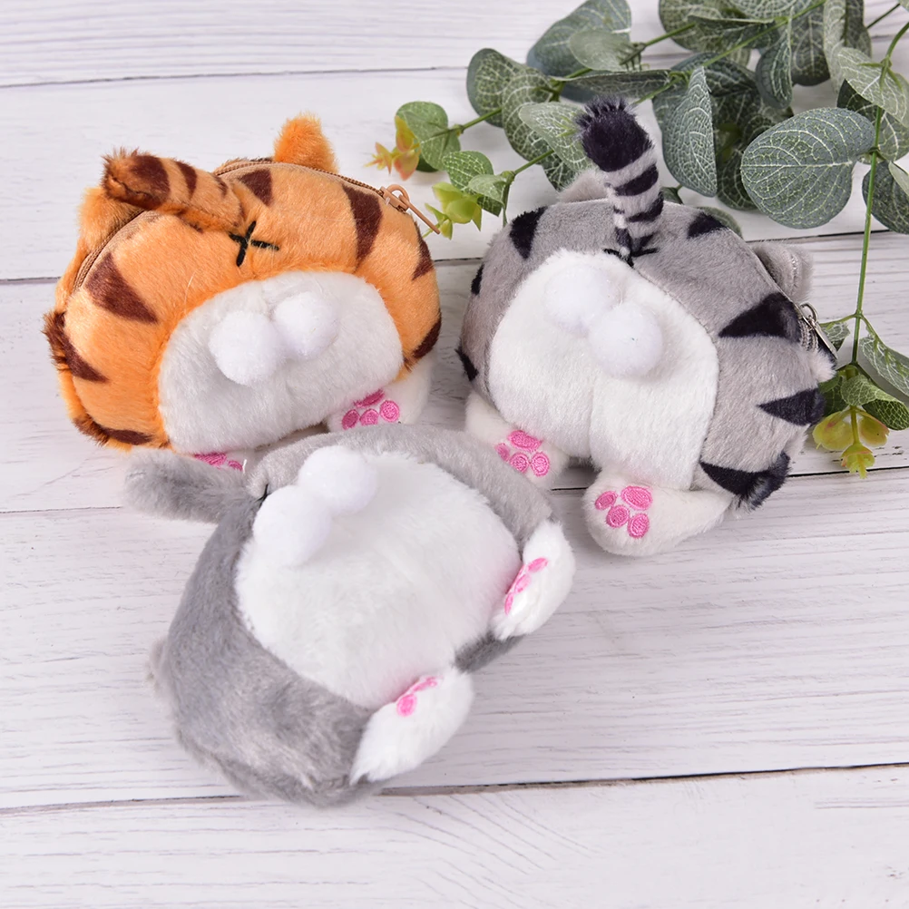 1 шт. Kawaii для хранения денег Женский мини милый кошачий хвост плюшевый Подарочный