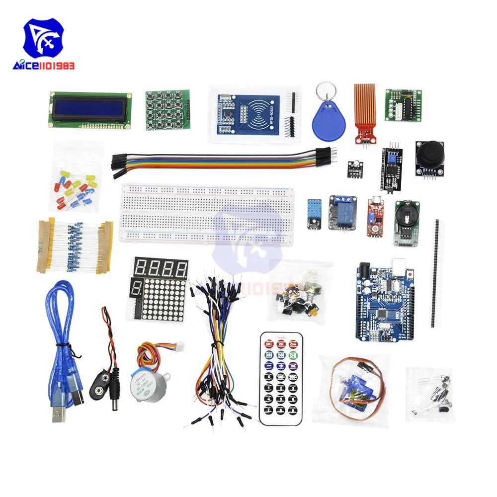 Стартовый набор diymore RFID для Arduino UNO R3 обновленная версия Обучающий 830 макетная