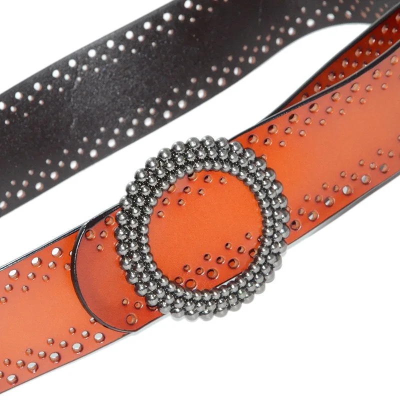 Women Belt Ladies Belts for Dresses Genuine Leather High Quality Apparel Accessories Length 100cm Width 5cm