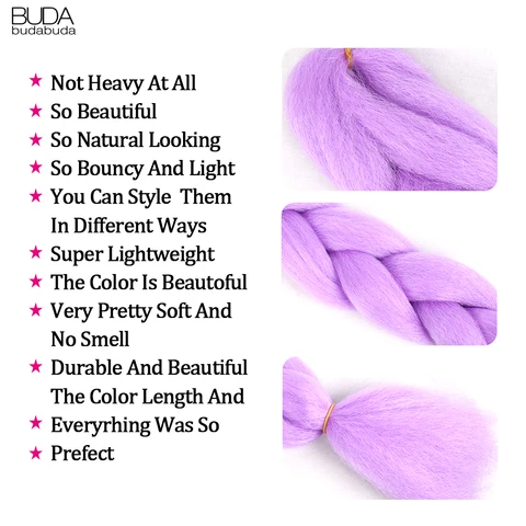 Волосы для наращивания Budabuda, синтетические плетеные косички Джамбо, 24 дюйма, Сияющие в темноте светильник светящиеся удлинители волос для женщин