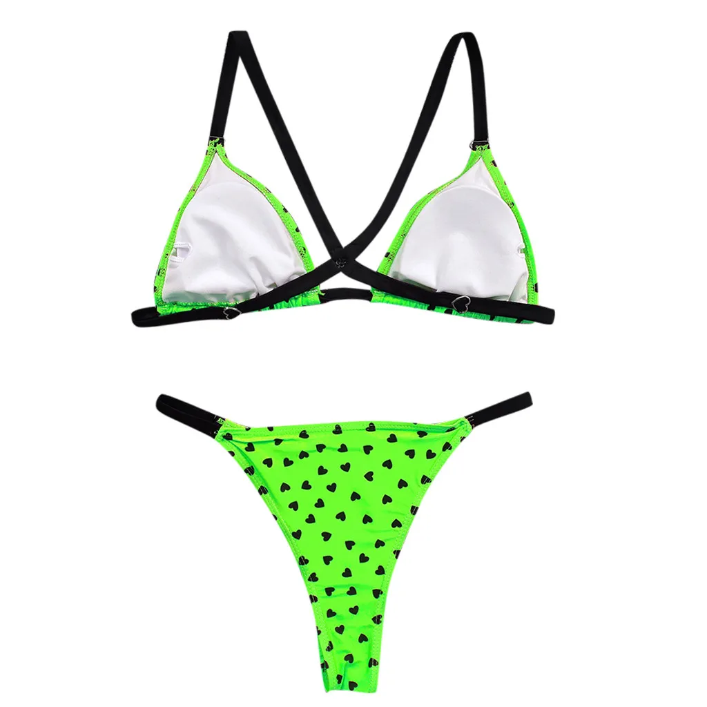 Купальник женский с эффектом пуш-ап бикини подкладкой без косточек бразильское