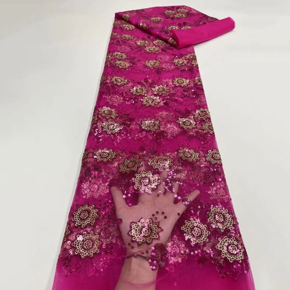 Африканская кружевная ткань 2021 высококачественный материал французские блестки