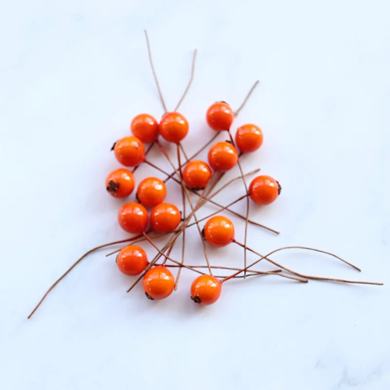 50 шт. декоративные искусственные ягоды с тычинками|Искусственные и сухие цветы| |