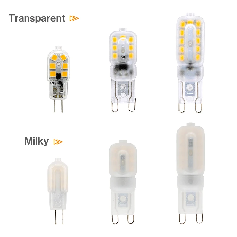 5 шт./лот светодиодная G4 G9 2 Вт 3 лампочки переменного тока 220V AC DC 12V SMD2835 прожектор