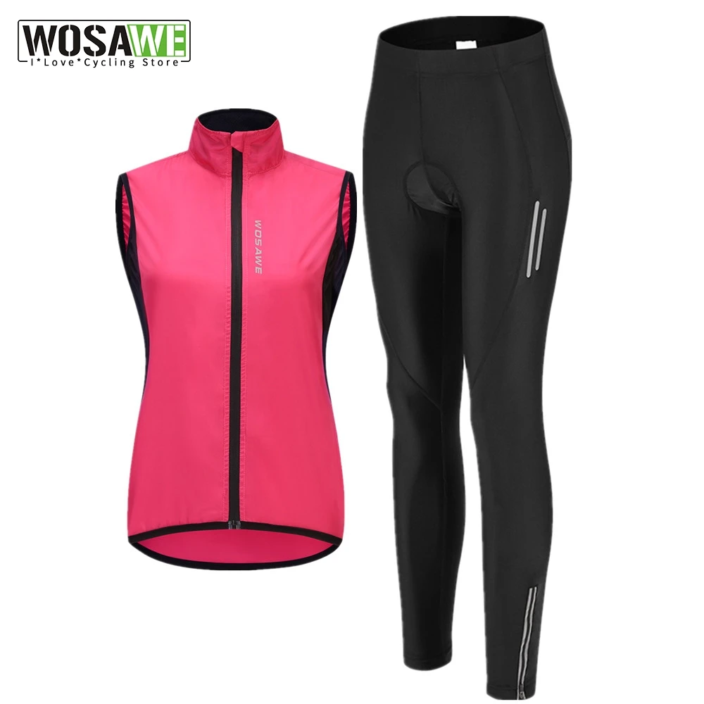 

Женский велосипедный жилет WOSAWE, ветрозащитный водонепроницаемый жилет для бега, светоотражающая одежда для горных велосипедов, велосипедн...