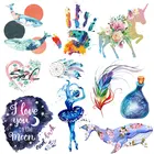 Термотрансферная нашивка сделай сам с перьями, милая нашивка для перевода одежды, цветочные полоски, термонаклейки, нашивки на рубашку