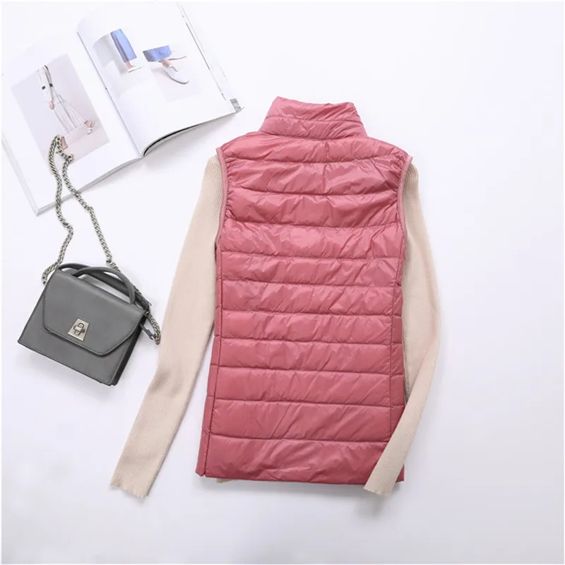 WSYORE ульсветильник Кая куртка на белом утином пуху без рукавов новая осенняя и