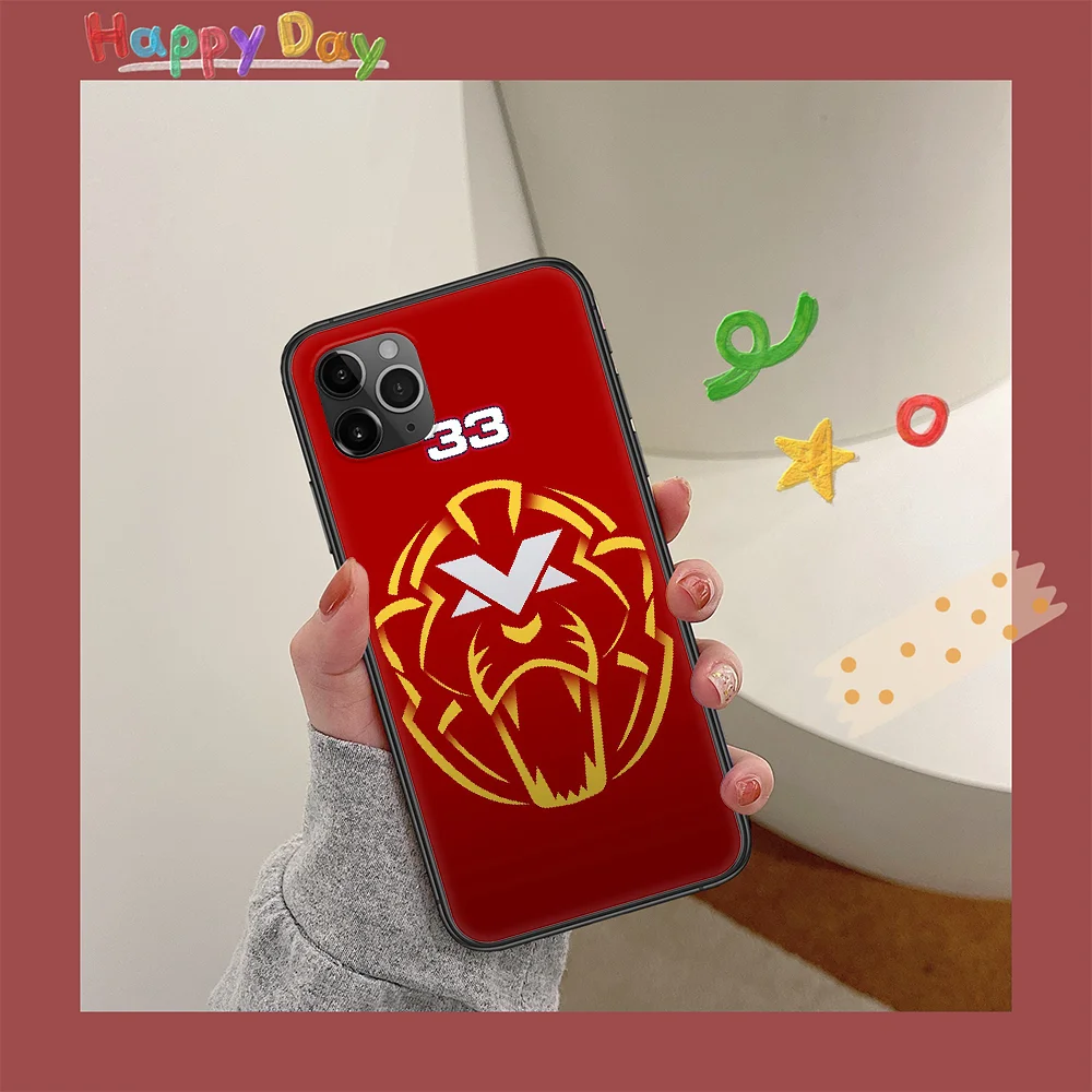 

F1 Racer 33 Number Phone Case For Iphone 11 12 Mini PRO XR X XS MAX 6 6s 7 8 Plus 4 5 5s SE 2020 black Etui 3D Prime Tpu Cell