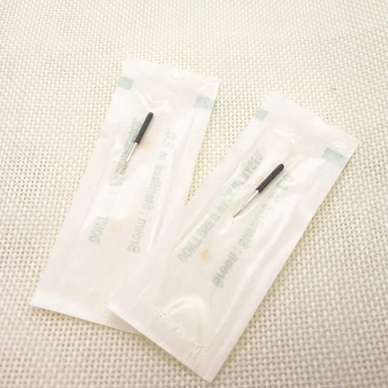 

50pcs 3R 5R Round Microblading Needle Eyebrow Circular Tattoo Blade Lamina Shading Hard liner Microblading Tebori Manual Needle