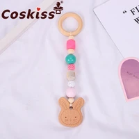 coskiss factory wholesale childrens room decorations baby molars pendant cute animal molars stick toy three piece set gift