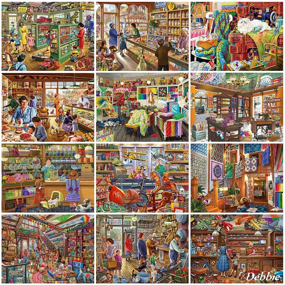 

5D DIY Diamond Painting Store Full Square/Round Diamond Embroidery Landscape Rhinestone Pictures Home Decorations