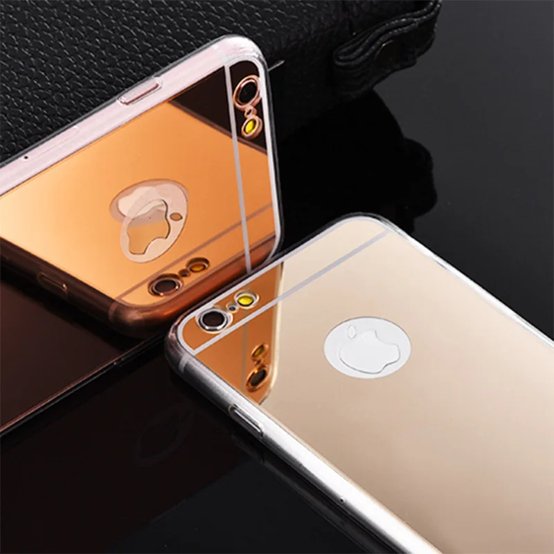 Роскошный зеркальный чехол из ТПУ для iphone X XS Max XR мягкий телефона iPhone 7 8 6 6S Plus 5 5s