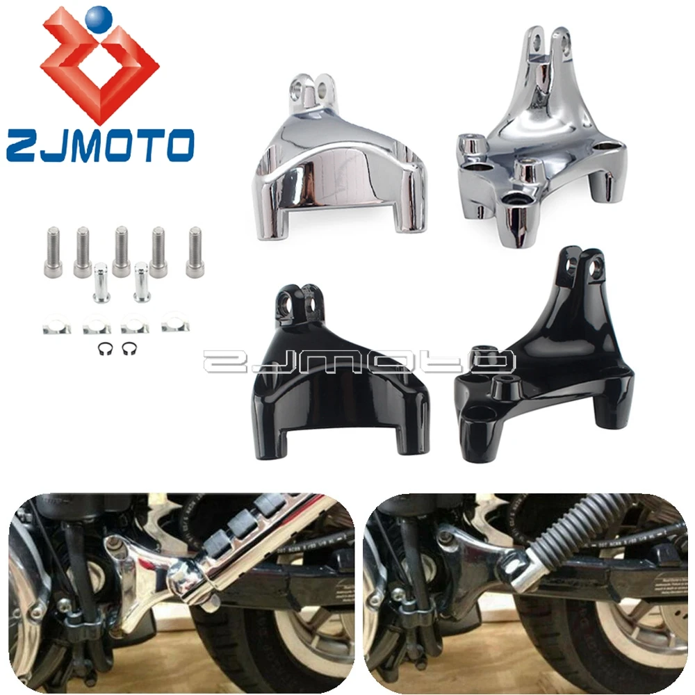 

Chrome/Black Motorcycle Foot Peg Stand Footpeg Mounting Bracket For Harley Sportster Iron XL883 XL1200 72 Forty Eight 2014-2021