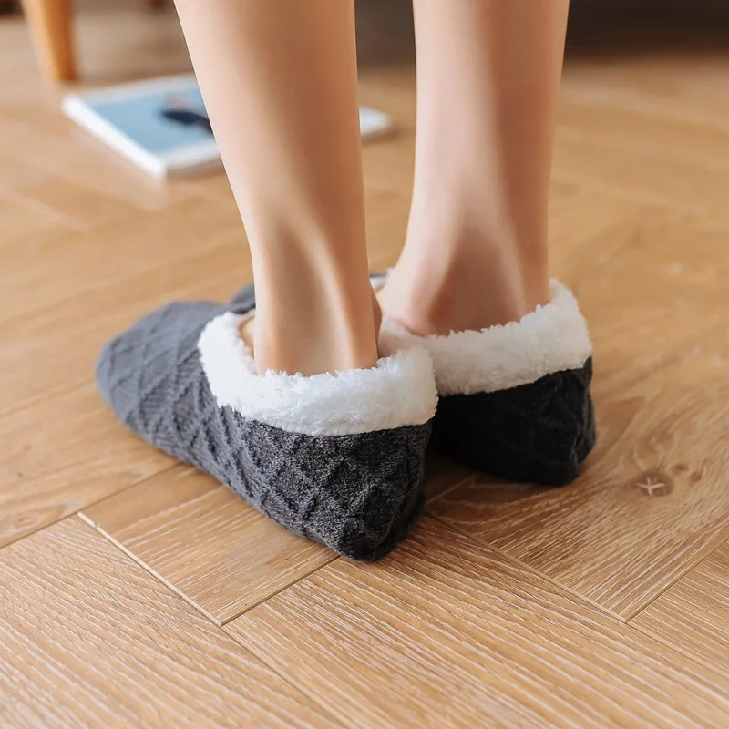 Зимние Утепленные носки Женские бархатные Нескользящие для девочек Femme Calcetines Meias