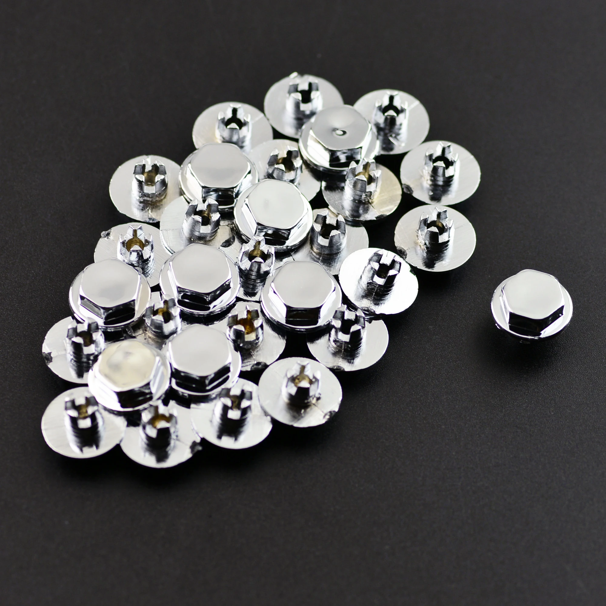 25 шт. универсальный упор для обода с украшением в виде губ хром Серебрянные