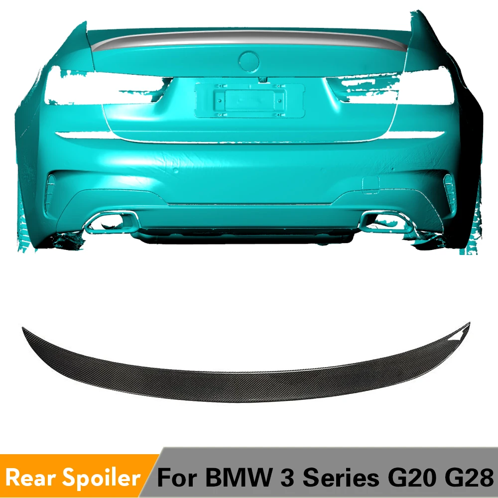 

Carbon Fiber Rear Trunk Boot Lid Cover For BMW 3 Series G20 G28 2020 2021 Rear Trunk Spoiler Boot Lip Wing