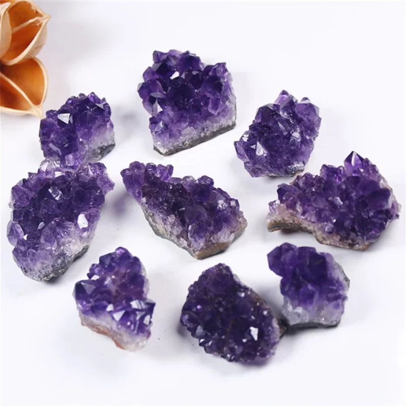 

Natural crystal amethyst cluster healing crystal mineral quartz home furnishings