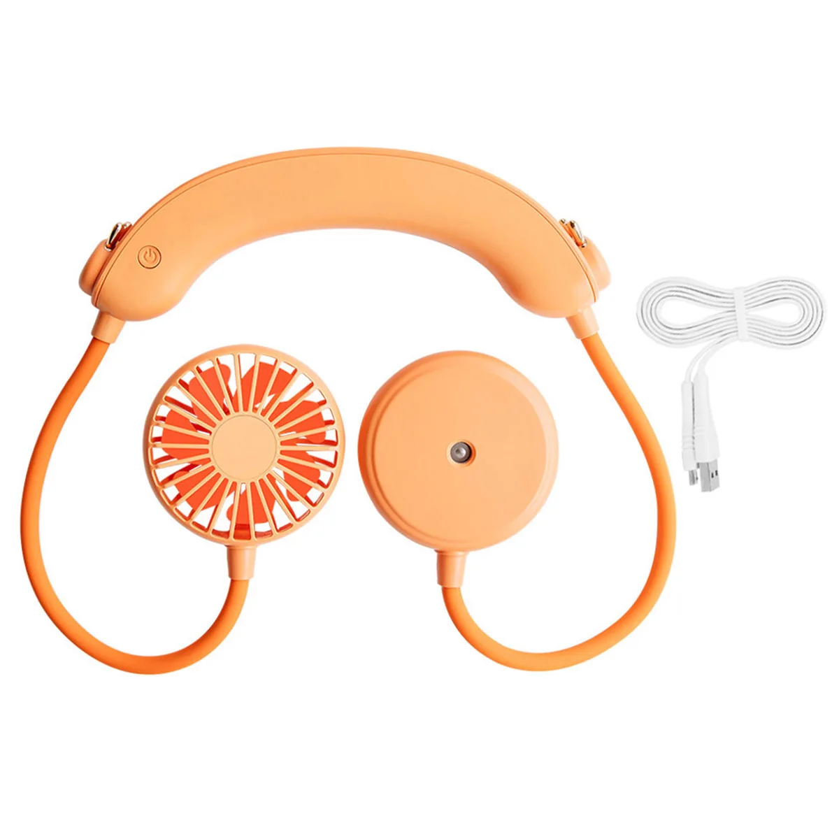 

2-in-1 3-gear Adjustable Humidifier Neckband Fan Portable USB Rechargeable Cooling Fan with Humidifier for home office camping