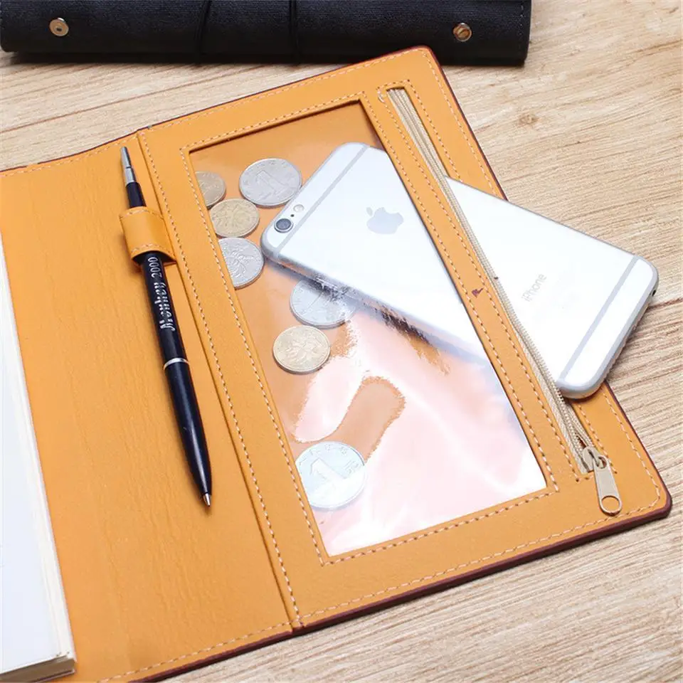 Блокнот А5 в деловом стиле кожаный блокнот на спирали твердом переплете