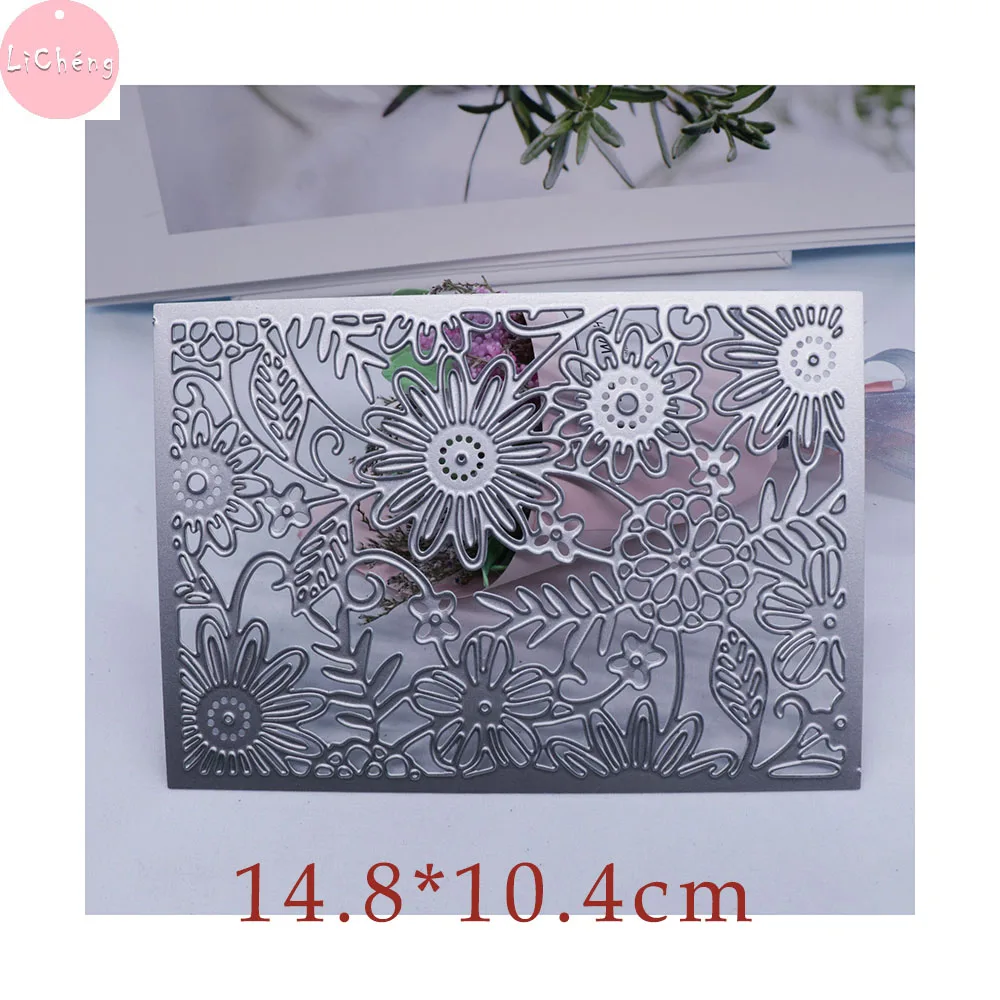 Цветок рамки Slimline карты металлический Трафаретный вырубной штамп форма для