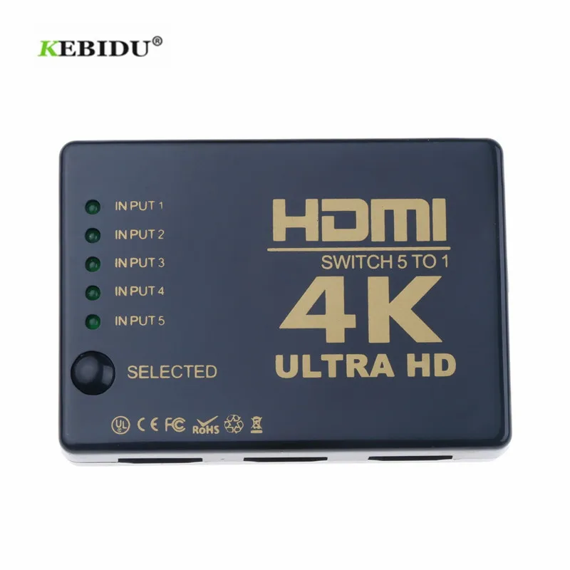 5 портов Разветвитель переключатель в 1 Мини Переключатель коробка селектор 3D