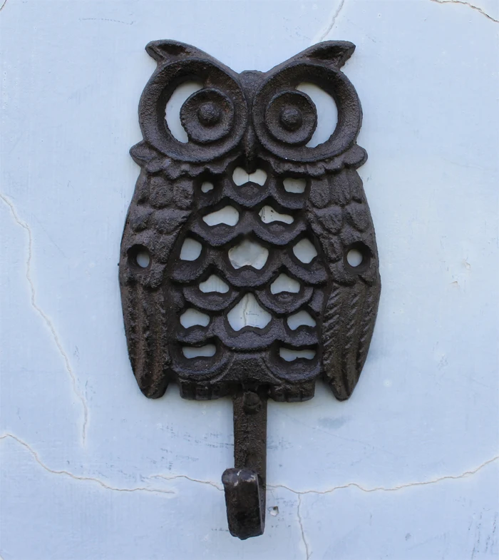 Деревенский Ретро крючок для животных чугунная птица ручная работа настенное