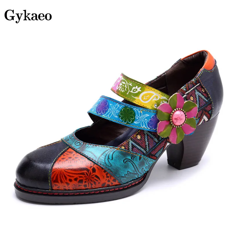 Gykaeo/туфли-лодочки ручной работы из натуральной кожи в богемном стиле женская