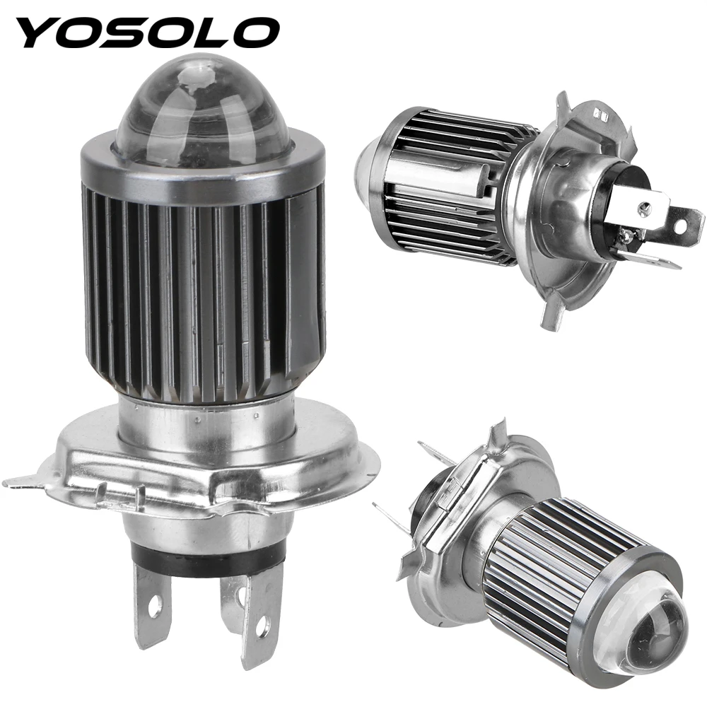 Противотуманные фары YOSOLO для мотоциклов светодиодные лампочки CSP H4 BA20D
