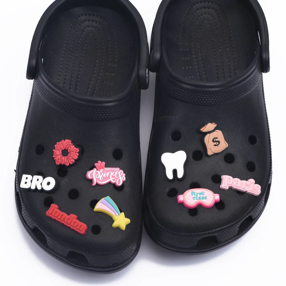 Hot Dog Croc Shoes Charms Flower Girl Glasses Make Up Shoe Decoration Headphone BRO Bracelets Accessories Baby Boy Birthday Gift