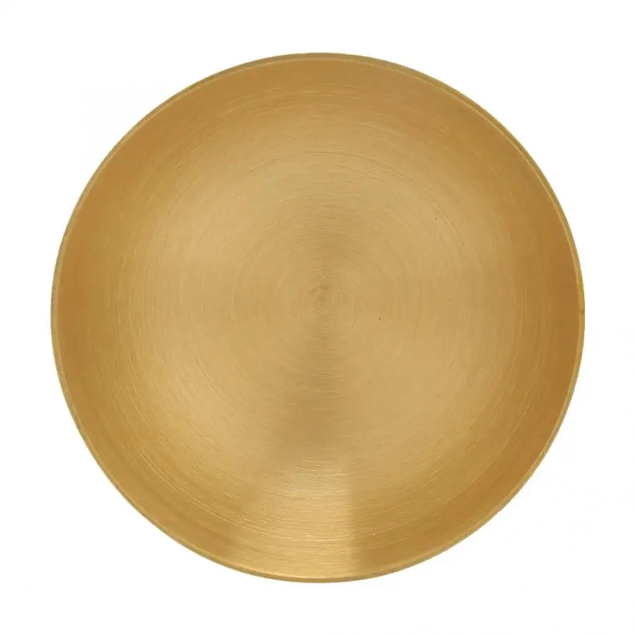 Золотая миска для еды толстый двухслойный контейнер из чистой латуни медные