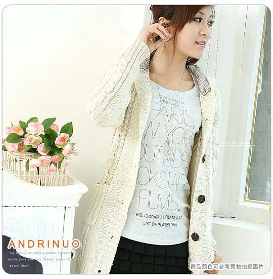 

2015 Promotion Cardigans Sweater Women The Long Style Warm New Woman Sweater Sale Of Fund Of Autumn Winters Jacket Grey Cardigan