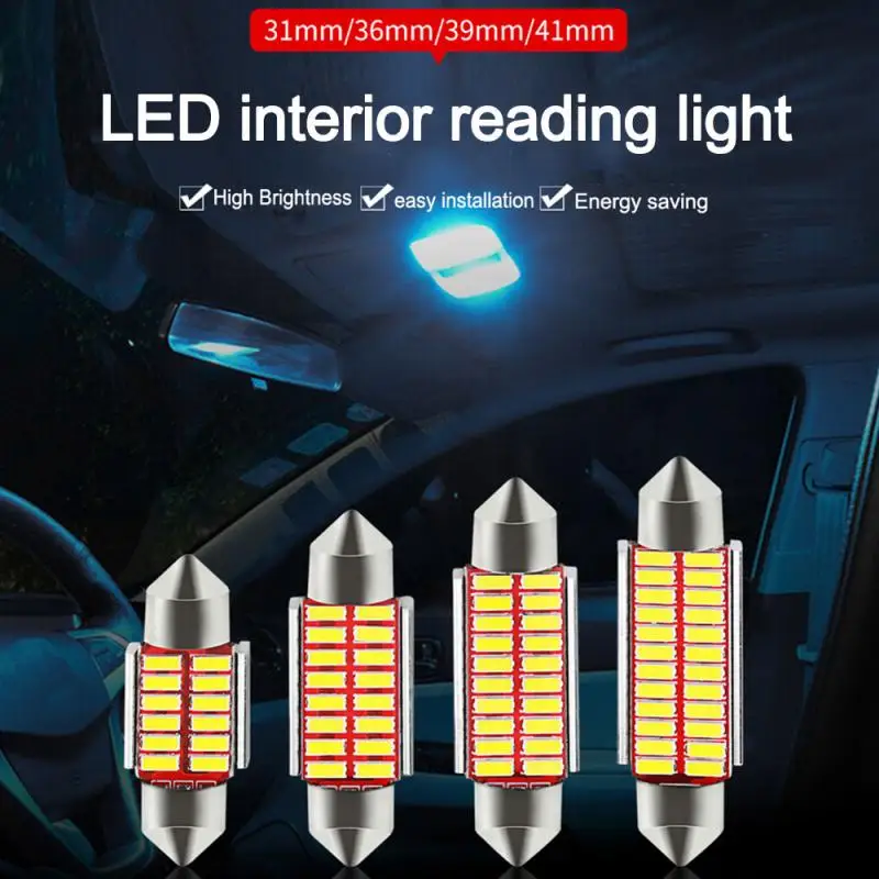 

Светодиодные лампы 4014 SMD C5W C10W, 31 мм, 36 мм, 39 мм, 41 мм, 2 шт.