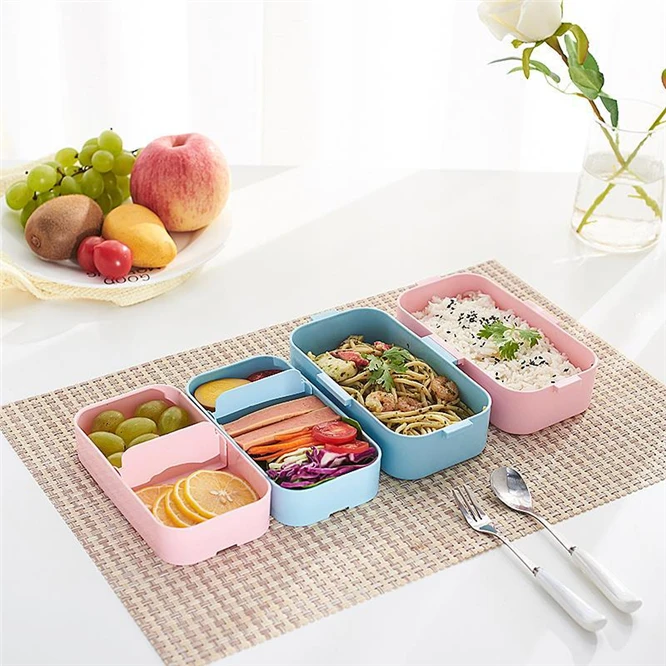 Портативная коробка для завтрака Bento из здорового материала 100 шт. коробки