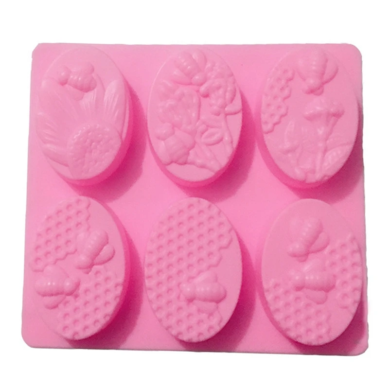 

Creative 6-Cavity Coffee Chocolate Mould Cavity Silicone Chocolate Cake Bake Mold Ice Trays Baking Mould Cake Chocolate Mold