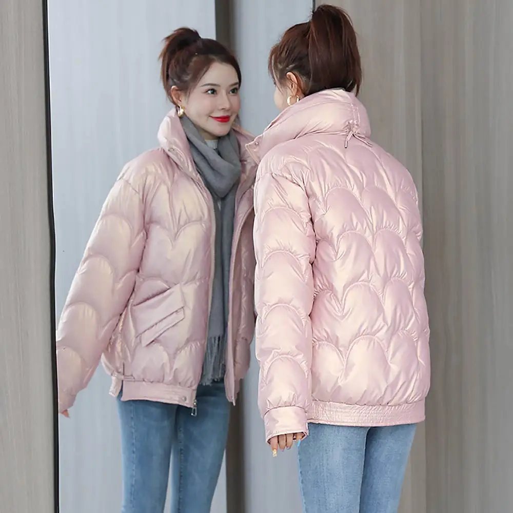 GRELLER 2021 New Down Jackets Female Winter Coat Women's Short Parkas Warm Winter Jacket Women Coat Female Cotton Padded Jacket