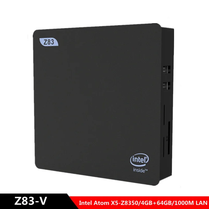 Мини ПК Z83V Windows 10 Intel Atom HD ТВ приставка 1000M графика 400 2 4 ГГц и 5 8 Wi Fi смарт USB3.0 BT4.0