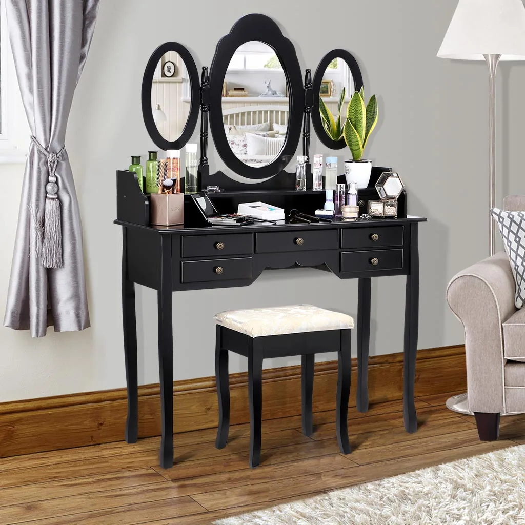 LANGRIA туалетный столик набор табуретов элегантный винтажный макияж консоль 7