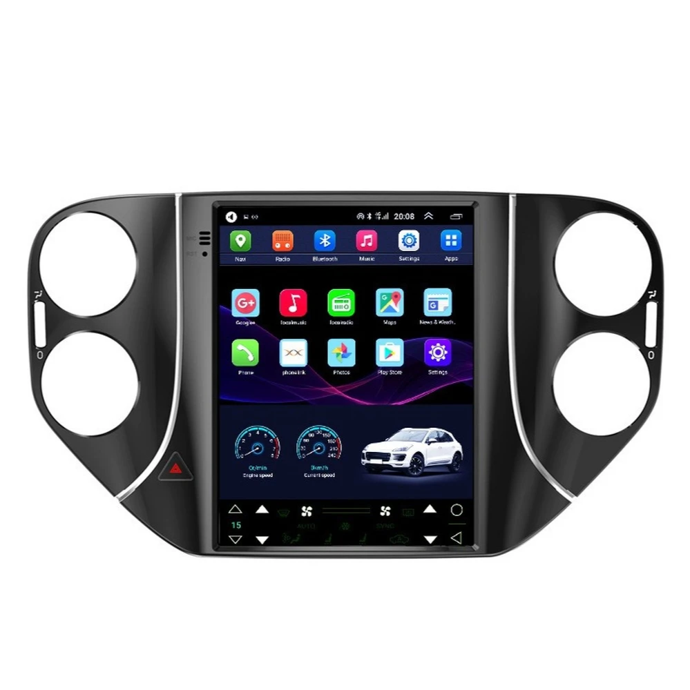 

Автомобильный мультимедийный плеер в стиле Tesla с GPS-навигацией, Android, для V W Tiguan 2010-2016, автомобильное радио, стерео с BT, Wi-Fi, Mirror Link