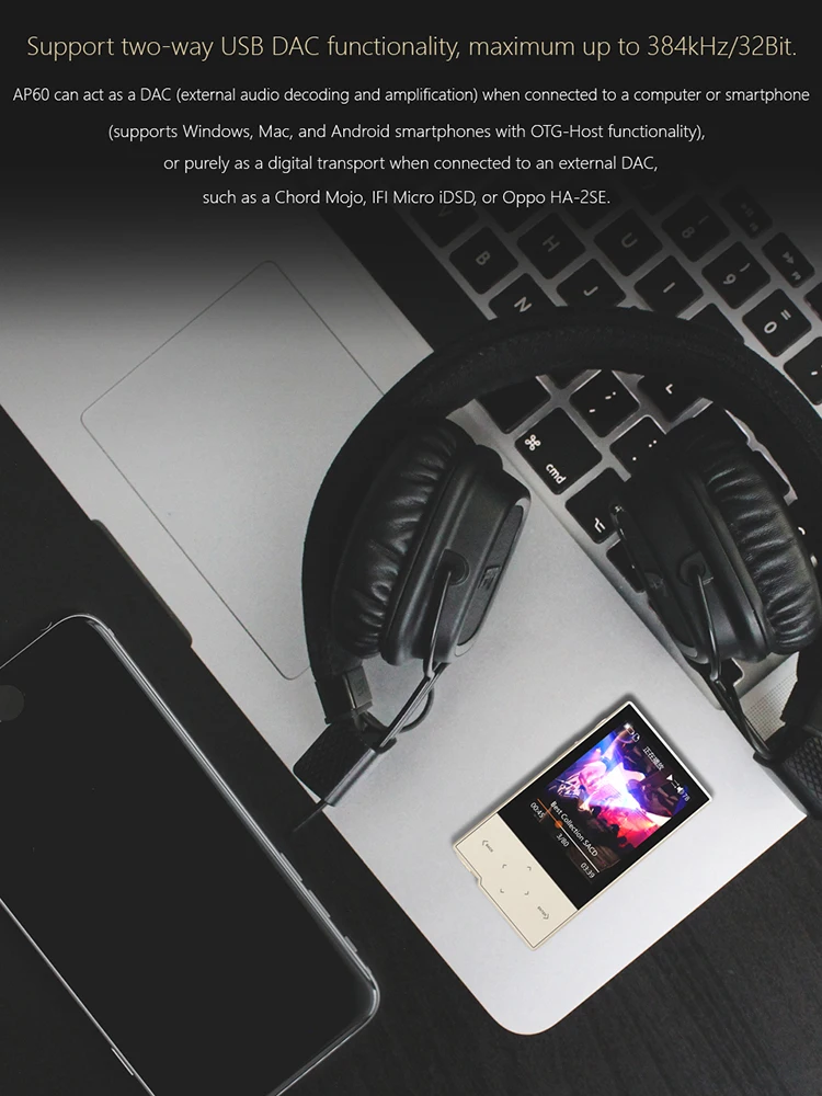 Музыкальный mp3 плеер HIDIZS AP60 ap Hi Res Bluetooth Портативный Fi цифровой аудио без потерь