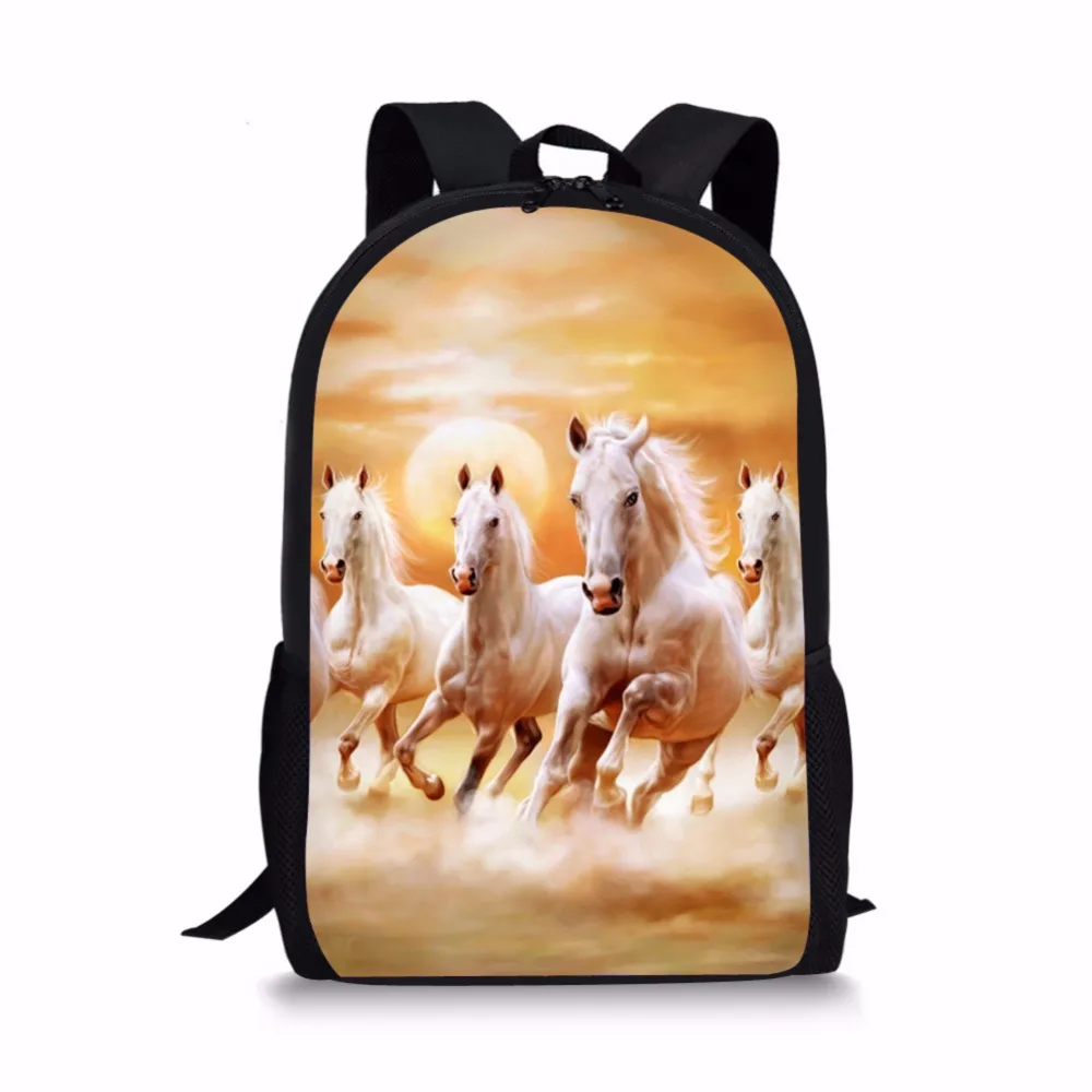 New 2021 Handsome Horse School Bag for Teenager Girls Primary Kids Backpack Tumblr Notebook Satchel Mochila Infantil