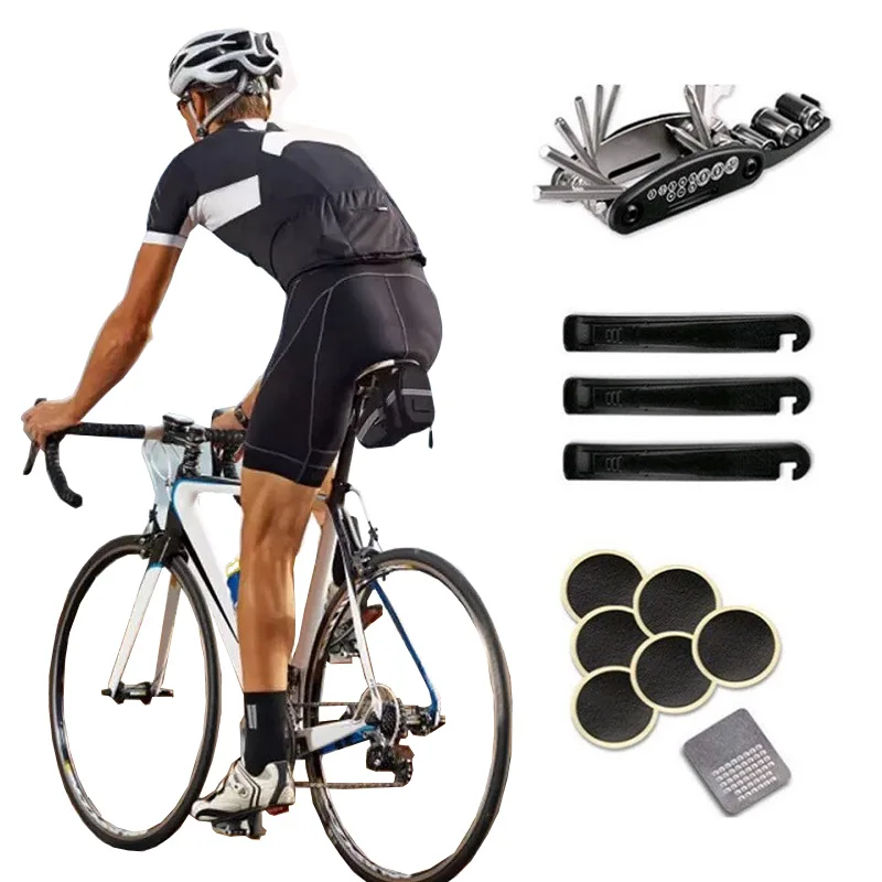 

12 In 1 Bicycle Saddle Bag Rainproof Reflective Bicycle Tube Rear Tailstock Pole Bag Portable Repair Tool Bicycle Accessories