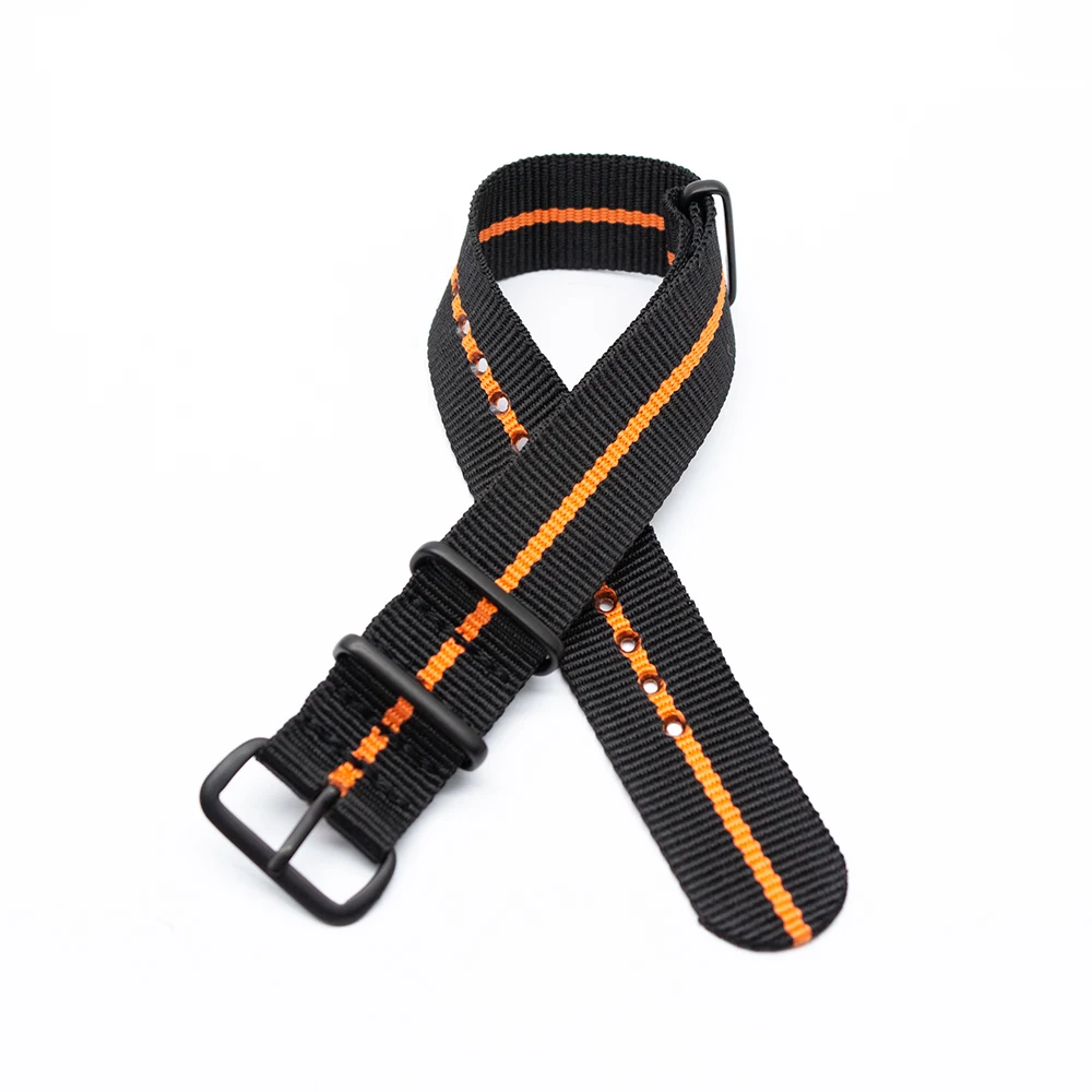 

Sport Strap18MM 20 MM 22 MM 24MM For Nato Nylon Watchband Accessories Replacement Men Women Black Buckle Fabric Belt