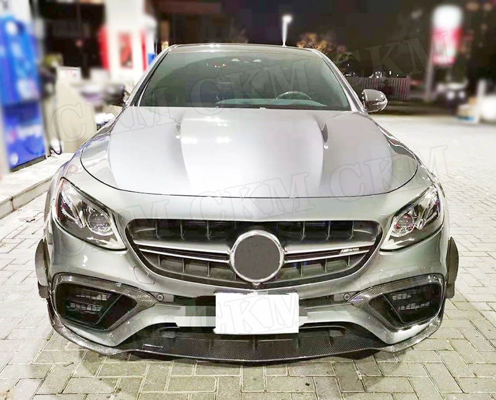 Разветвители передних губ из углеродного волокна для Mercedes Benz E Class W213 E63 AMG 2017-2019 |