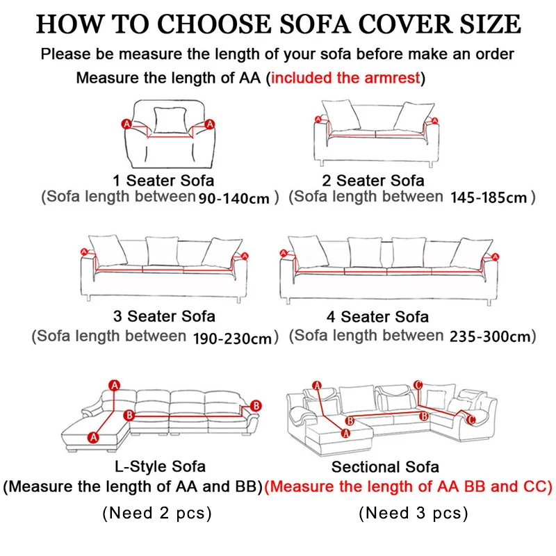 

High-end Solid Color Sofa Covers Elastic Corner Sofa Slipcover Chair Sectional Couch covers For Living Room 1/2/3/4 Seater