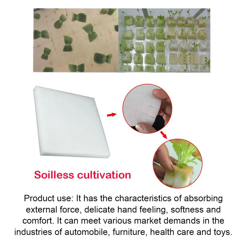 

Белая полиуретановая губка для рассады, губка для выращивания растений, прочная гидропонная сельскохозяйственная искусственная губка для ...