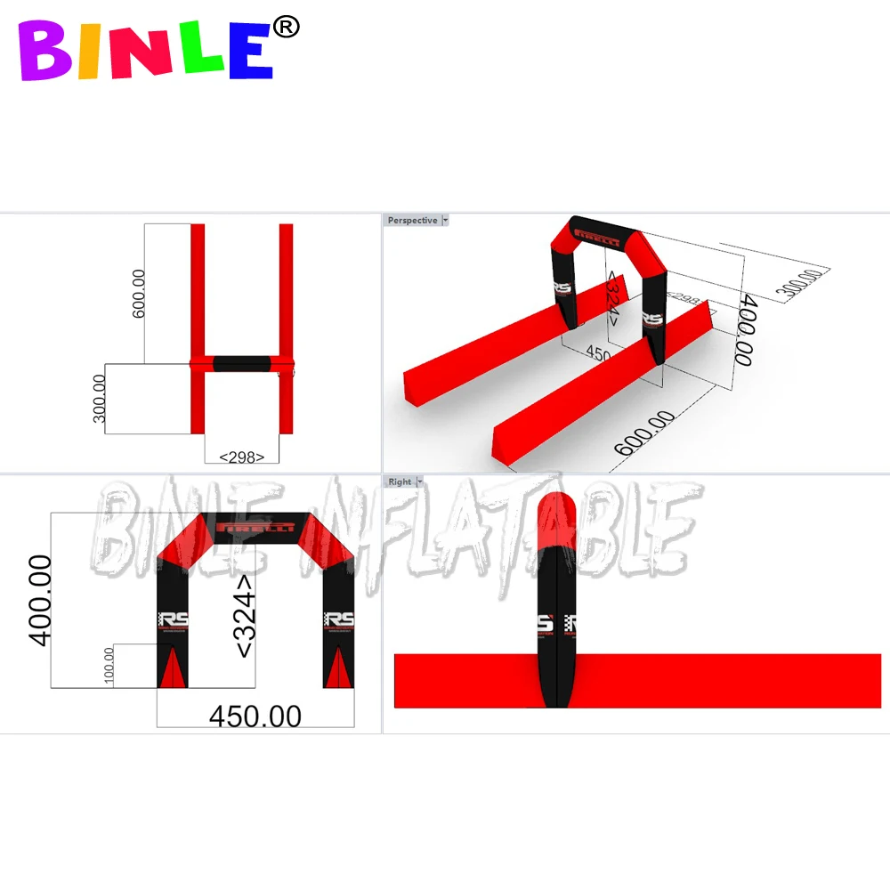 

4.5x4m Promotional Advertising Archway,Inflatable Square Arch for Marathon,Triathlon,Race,sports Event with Custom Printing