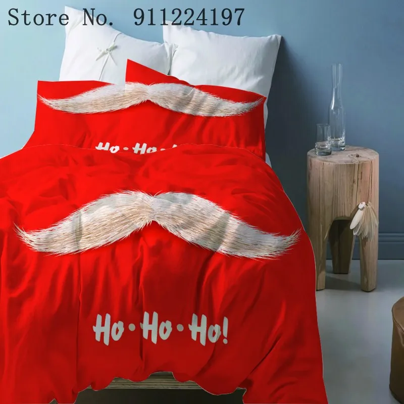 Санта Клаус печати пуховое одеяло покрывало стеганное ватное комплект из 3