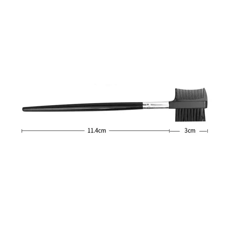 

Fiber Double-Ended Mascara Eyebrow Brushes Dual Purpose Brow Eyelash Eye Ffiber Comb Double-Headed Trimming Bristles Correc V4O0